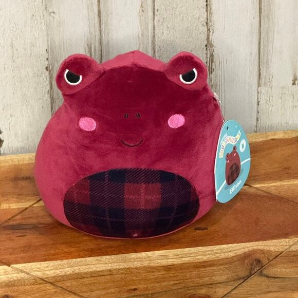 NWT‎ Squishmallows Ellison the Frog 7" Red Plush Toy Washable All Ages - Picture 1 of 5